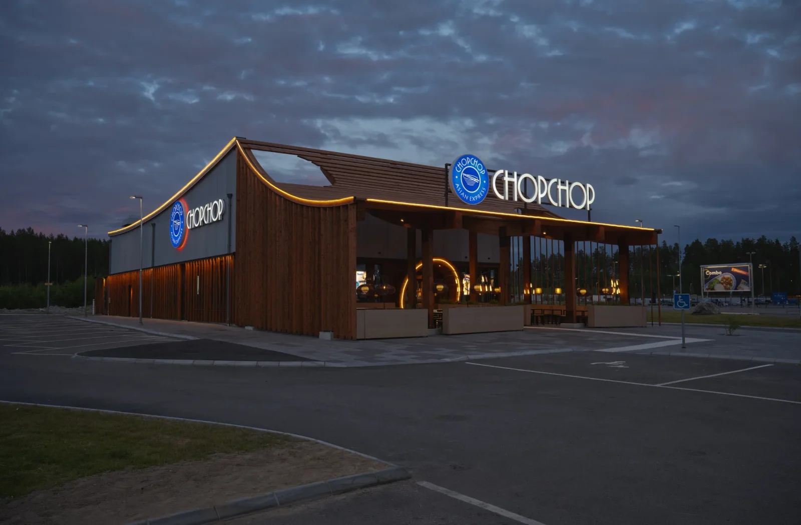 ChopChop restaurant signage and menus